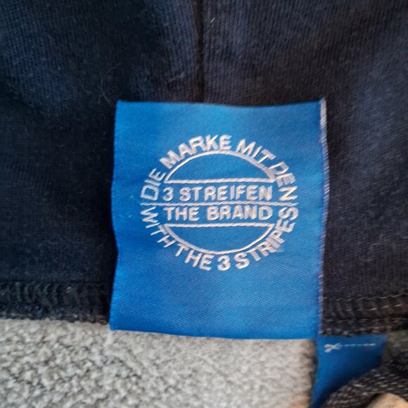 Adidas Original blue jeans Trefoil logo Pullover Hoodie Womens Size L - Picture 8 of 9